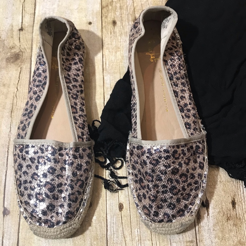 Franco Sarto Leopard sequence Espadrille Flats